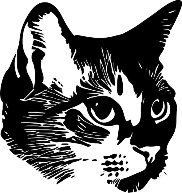 PSD sleek british shorthair stencil captures feline elegance