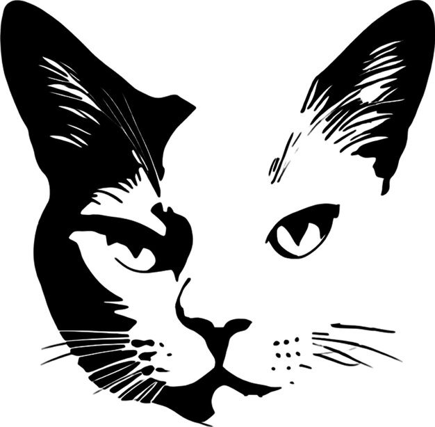 PSD sleek british shorthair stencil captures feline elegance