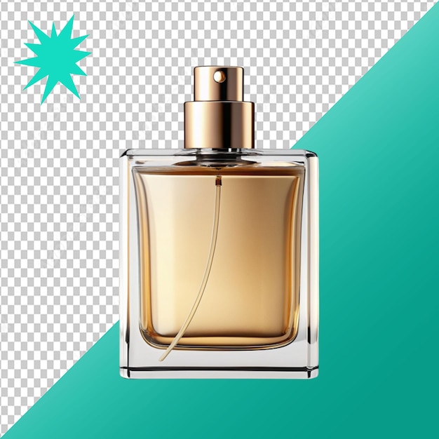 sleek and modern fragrance mockup on transparent background