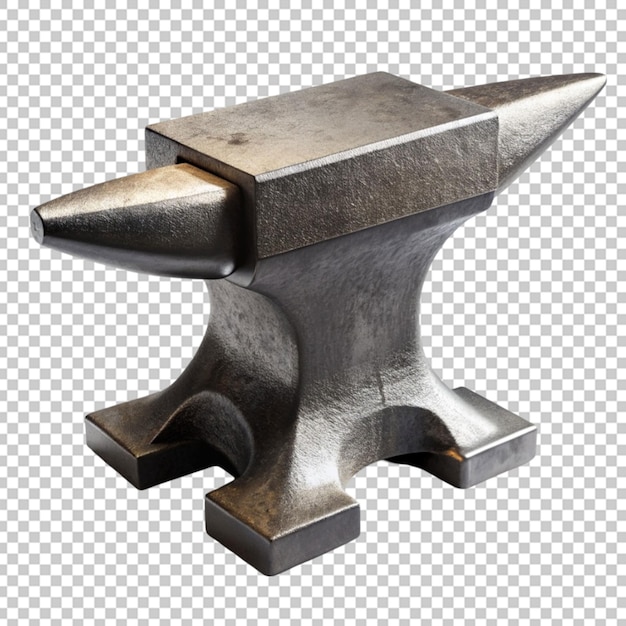 PSD a sleek silver anvil