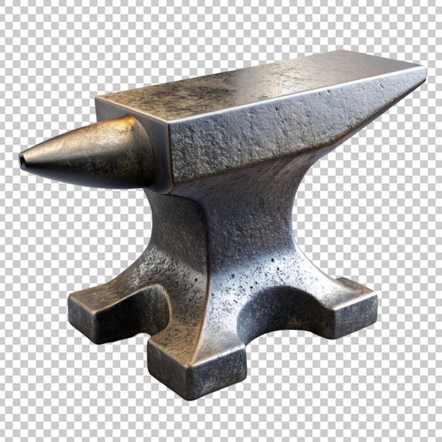 PSD a sleek silver anvil