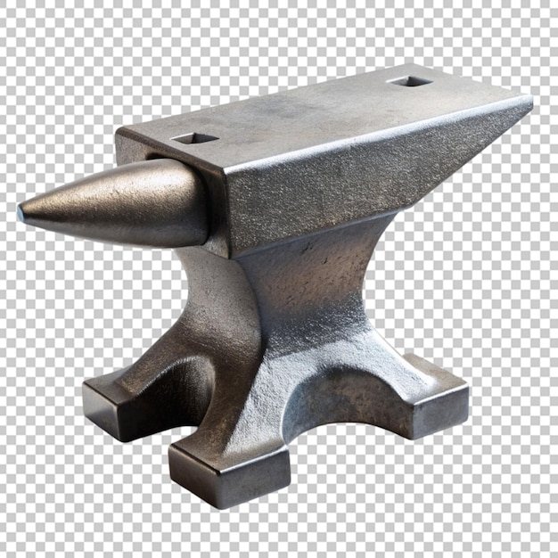 PSD a sleek silver anvil