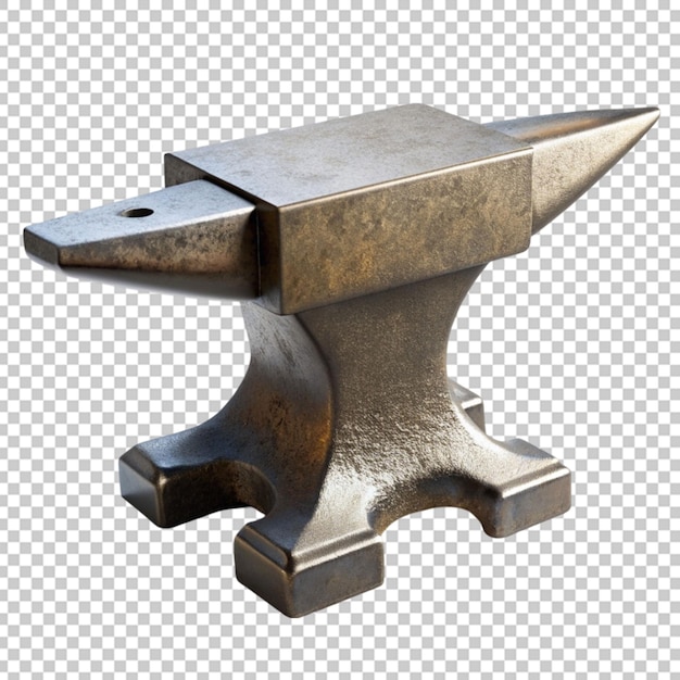 PSD a sleek silver anvil