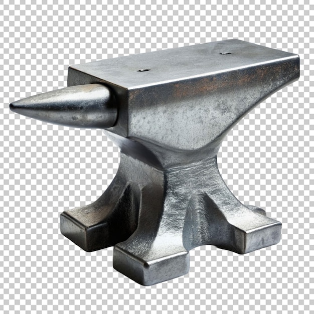 PSD a sleek silver anvil