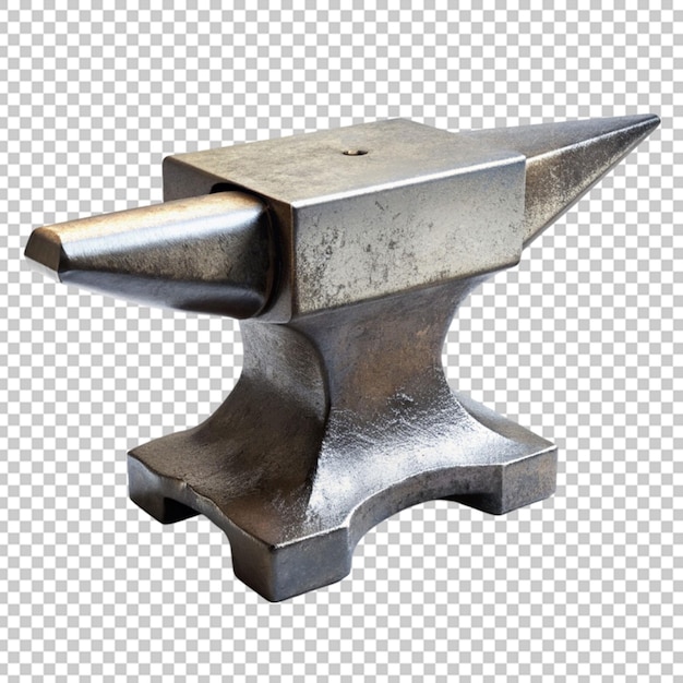 A sleek silver anvil