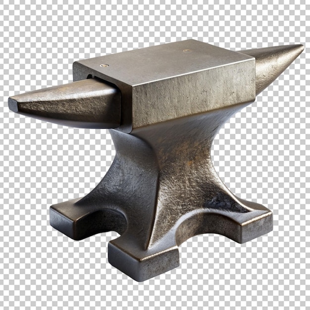 PSD a sleek silver anvil