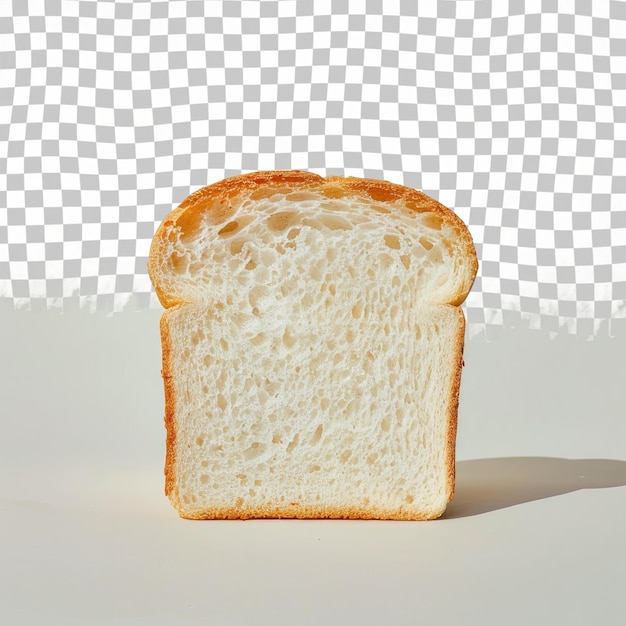 a slice of bread with the top half missing