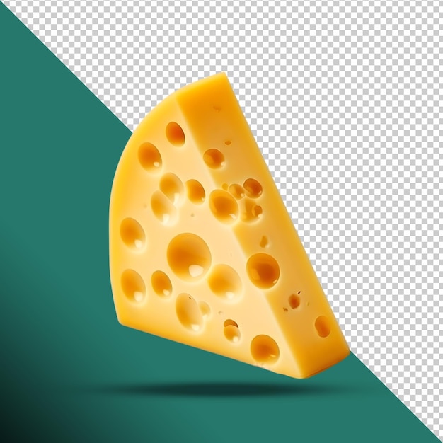 A slice of cheese on transparent background png image