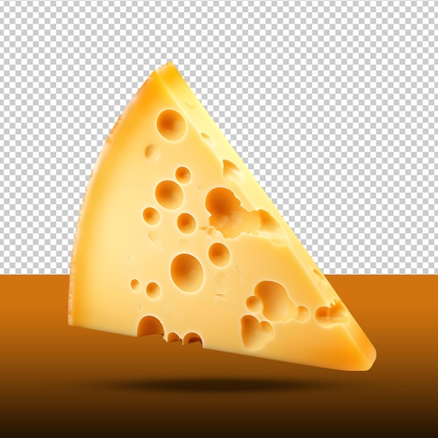 A slice of cheese on transparent background png image