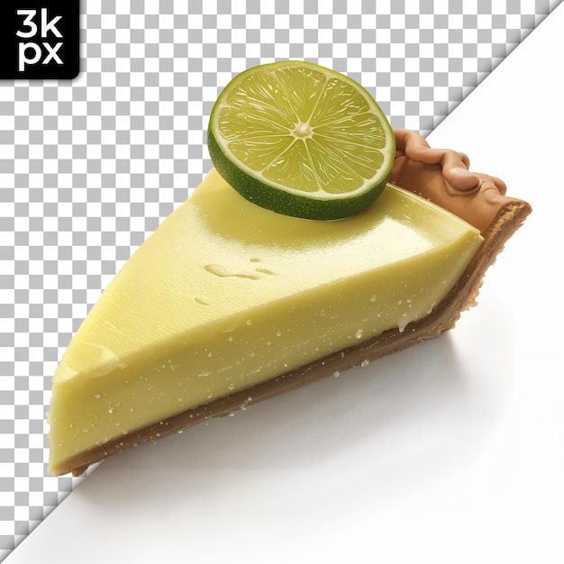 PSD a slice of cheesecake with a slice of lime on it