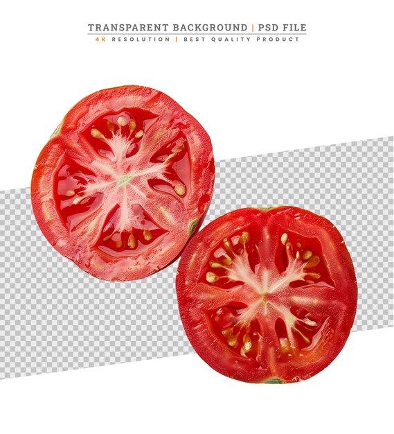 Slice of fresh ripe tomato isolated on white