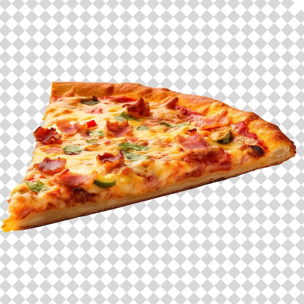 Slice of pizza Isolated on transparent background PSD file format