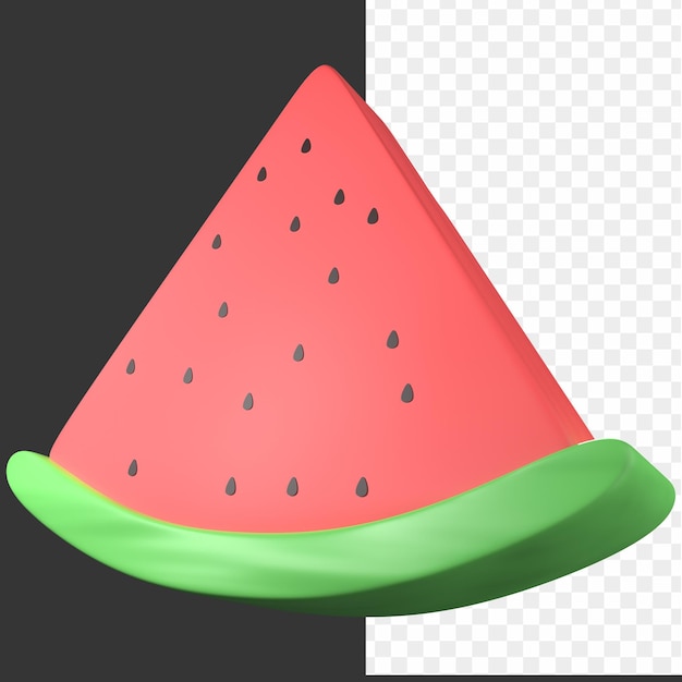 A slice of watermelon with a green base and a black background, hd png download