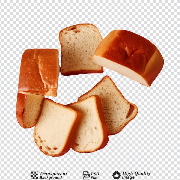 Sliced bread isolated on transparent background