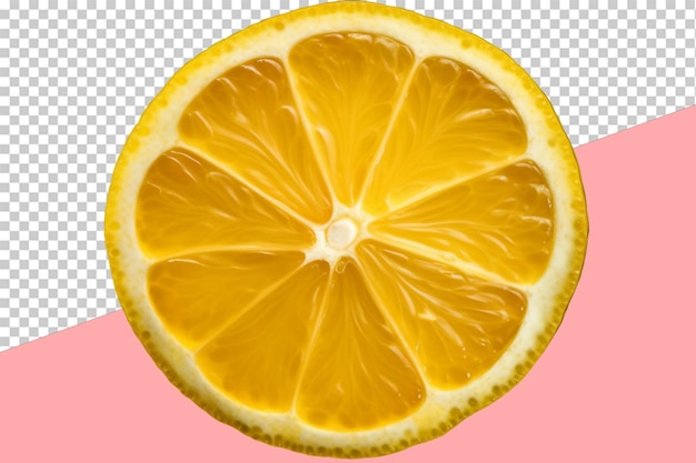 Sliced lemon. isolated object, transparent background