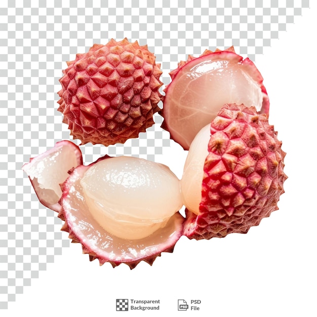 PSD sliced lychee transparent background