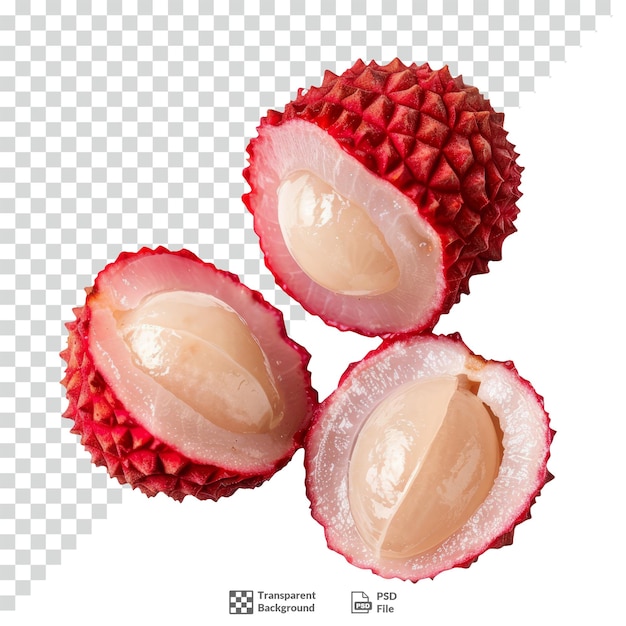 PSD sliced lychee transparent background