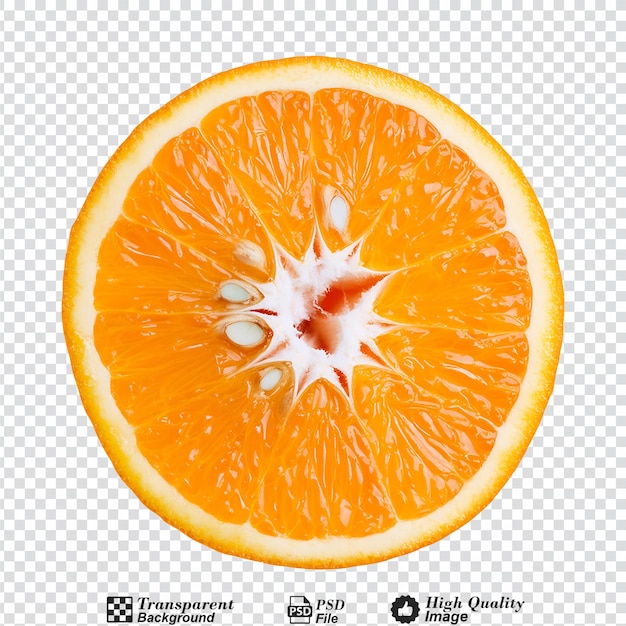 Sliced orange isolated on transparent background