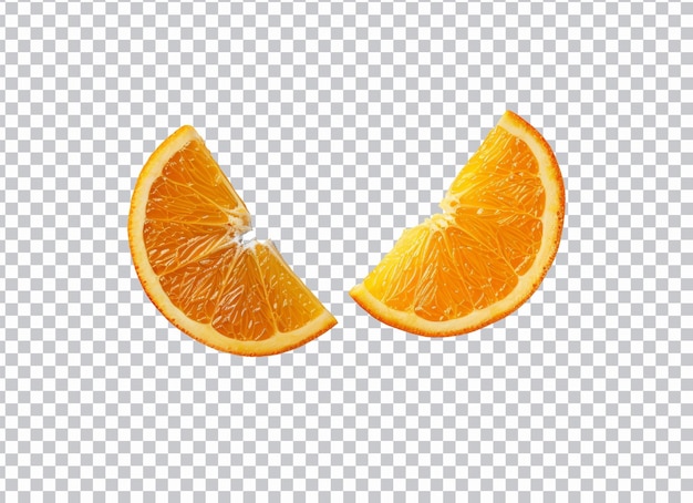 PSD sliced orange on a transparent background