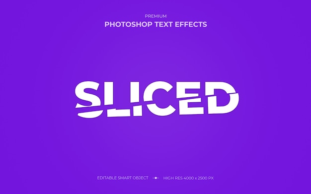 Sliced Photoshop Text Effect Mockup