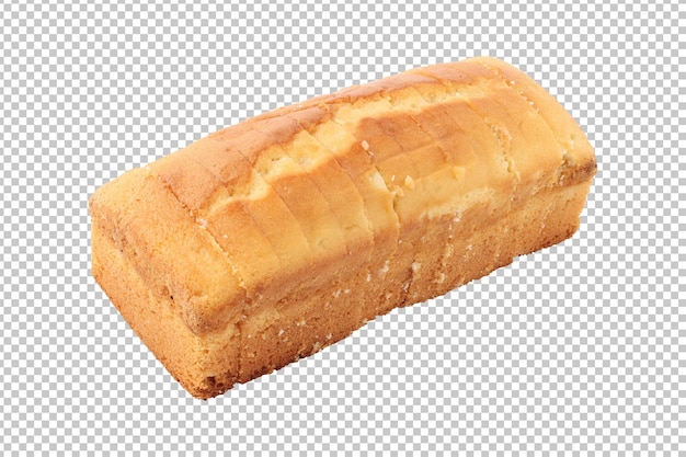 Sliced pound cake isolated rendering