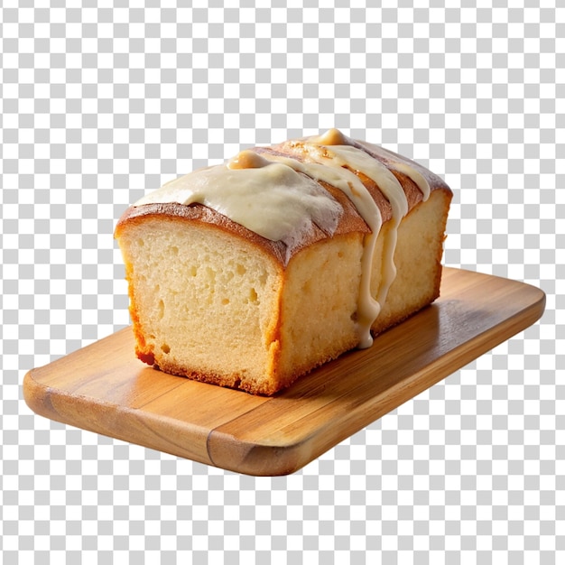 Sliced pound cake isolated on transparent background