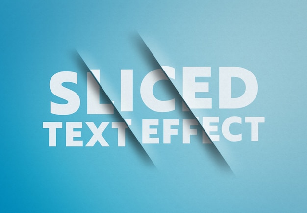 Sliced text effect mockup