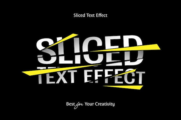 PSD sliced text effect