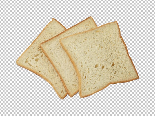 Slices of bread isolated rendering