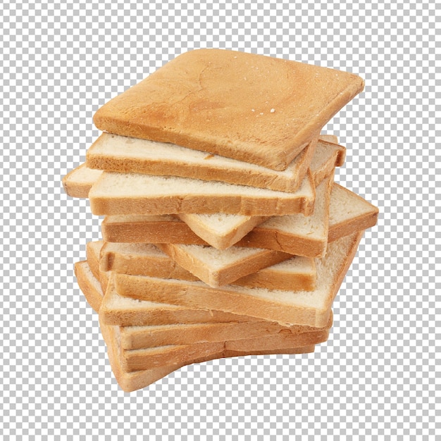 Slices of bread isolated rendering