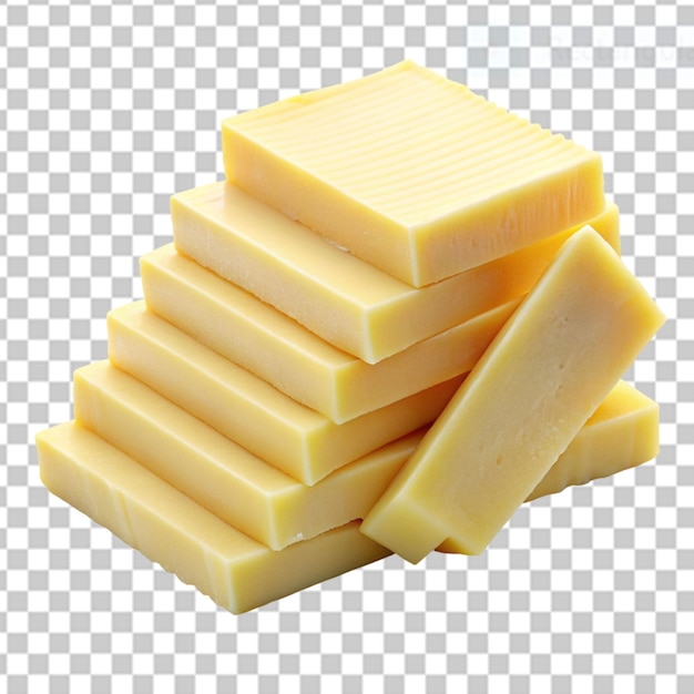 slices of butter on transparent background