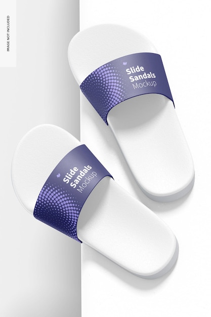 Slide Sandals Mockup, Right View