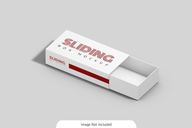 Sliding Box Mockup Design Isolated 