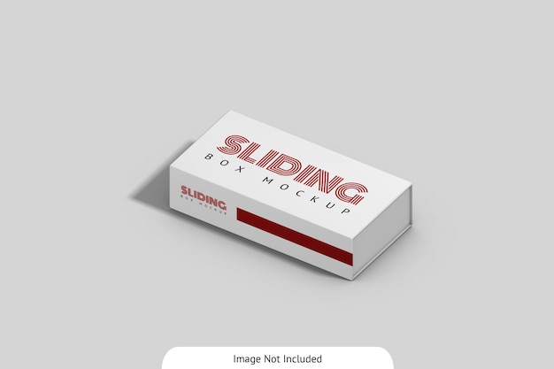 Sliding Box Mockup Design Isolated 