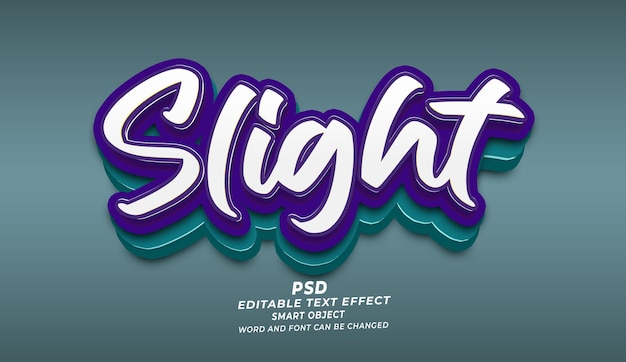 Sliht PSD 3D Editable Text Effect