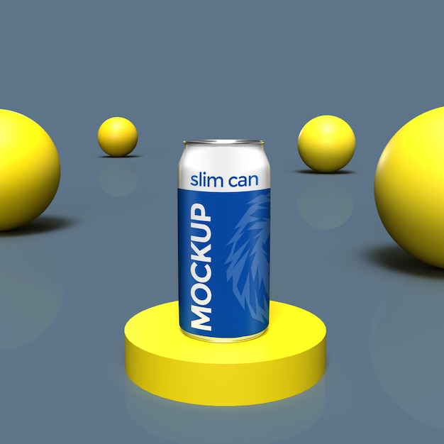 Slim can mockup