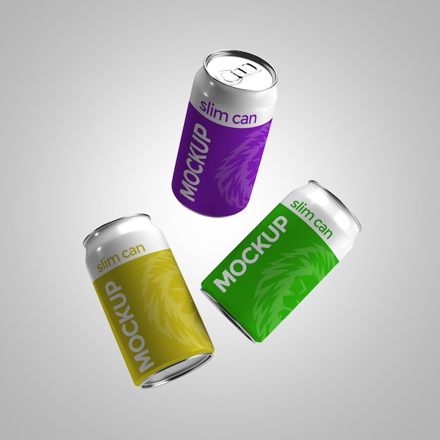 Slim cans mockup