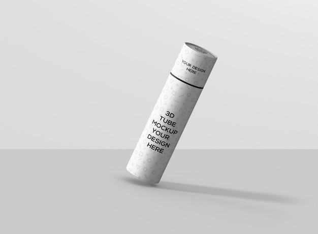 slim high paper tube mockup