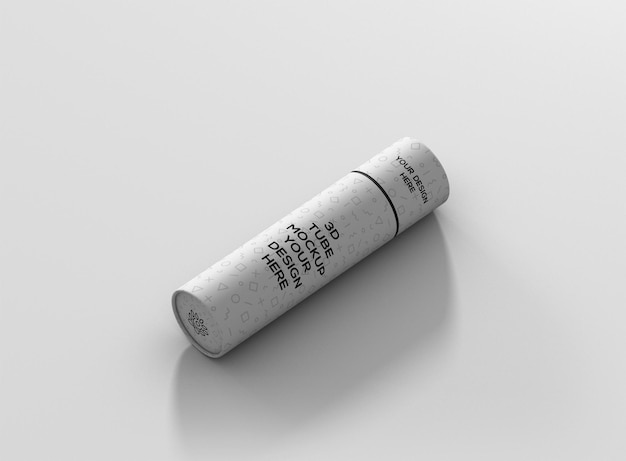 slim high paper tube mockup