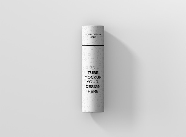 slim high paper tube mockup