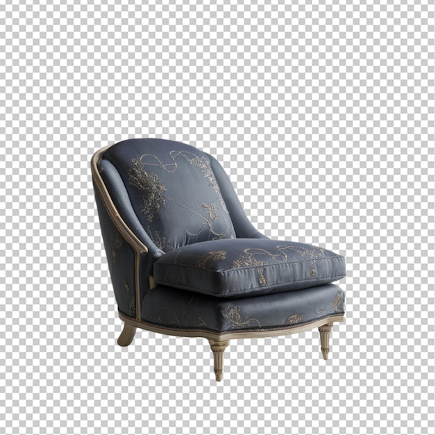 PSD slipper chair isolated on transparent background