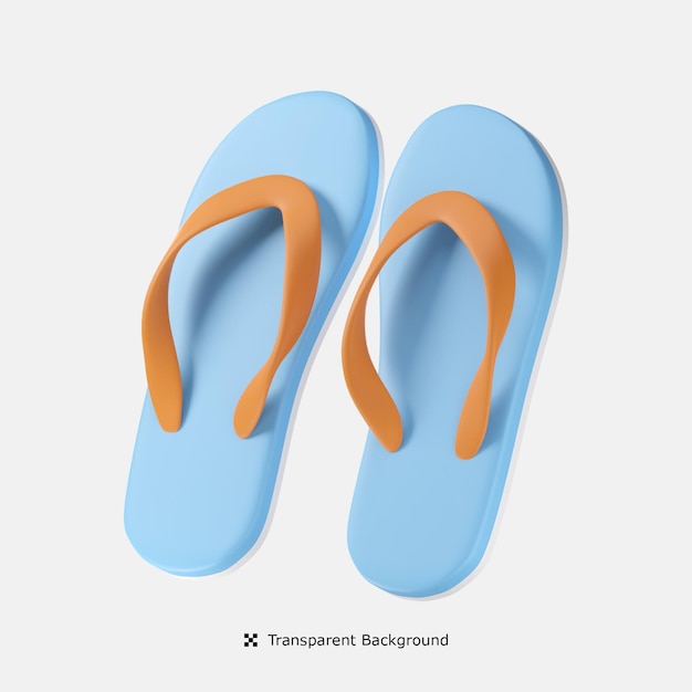 Slippers 3d icon illustration