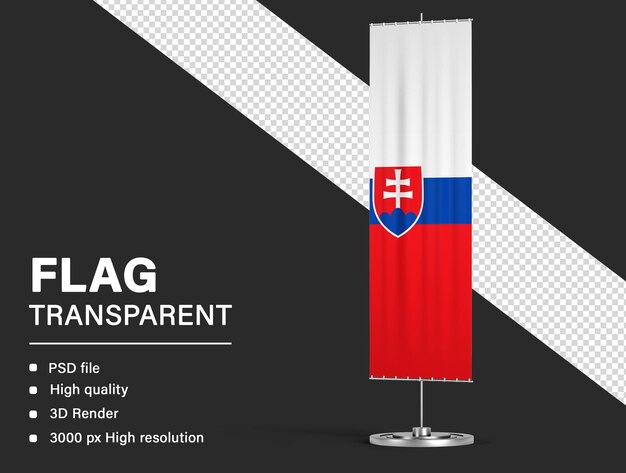 Slovakia flag banner design isolated on transparent background