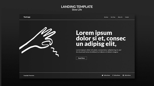 Slow life landing page