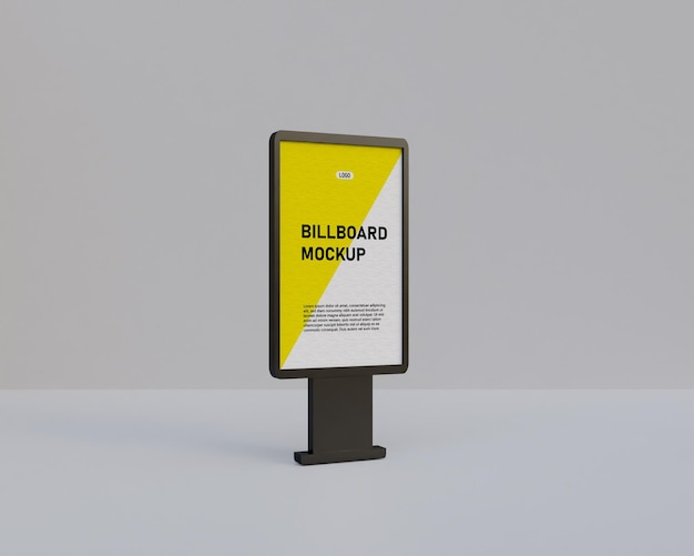 Small billboard stand mockup 3d