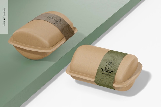 Small Biodegradable Food Packaging Mockup Right View