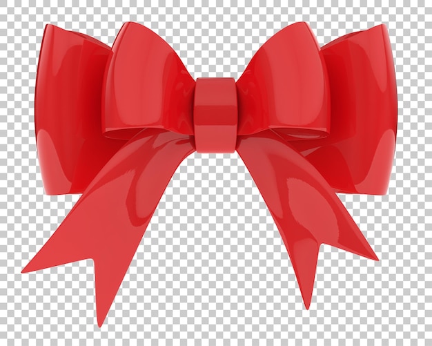 Small bow on transparent background 3d rendering illustration