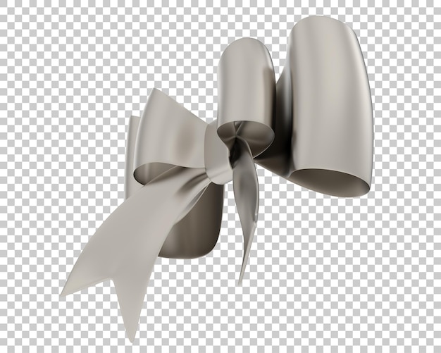 Small bow on transparent background 3d rendering illustration