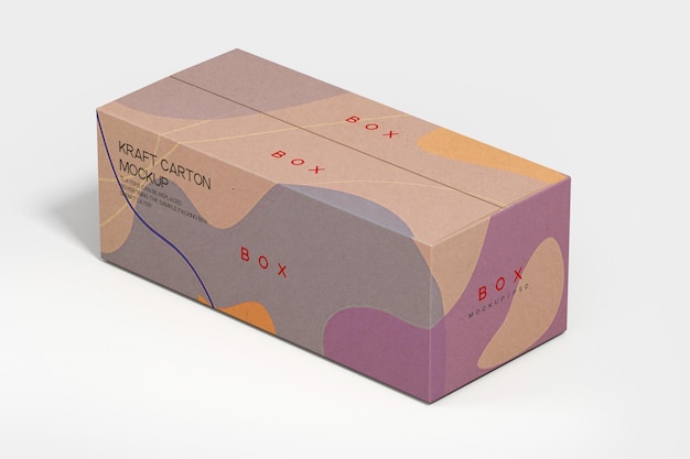 small cardboard box mockup design