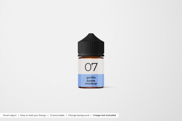 Small Gorilla Bottle Vaping eLiquid Mockup